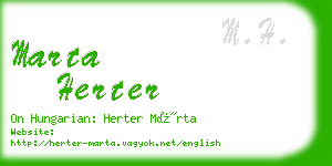 marta herter business card